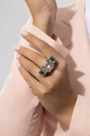 TONY DUQUETTE Kunzite Aquamarine Garnet Ring | Thumbnail 2