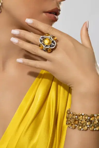 TONY DUQUETTE Ruby Citrine Diamond Ring | Thumbnail 5