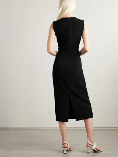 Emilia Wickstead Cappia Embellished Crepe Midi Dress | Thumbnail 4 Emilia Wickstead Cappia Embellished Crepe Midi Dress | Thumbnail 4