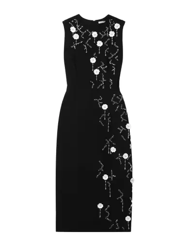 Emilia Wickstead Cappia Embellished Crepe Midi Dress | Thumbnail 1 Emilia Wickstead Cappia Embellished Crepe Midi Dress | Thumbnail 1