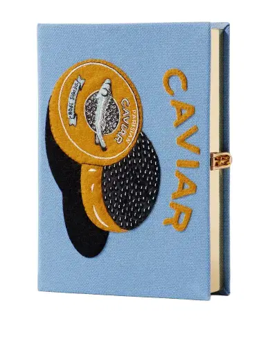 Olympia Le-Tan Caviar Embroidered Appliquéd Canvas Clutch | Thumbnail 1 Olympia Le-Tan Caviar Embroidered Appliquéd Canvas Clutch | Thumbnail 1