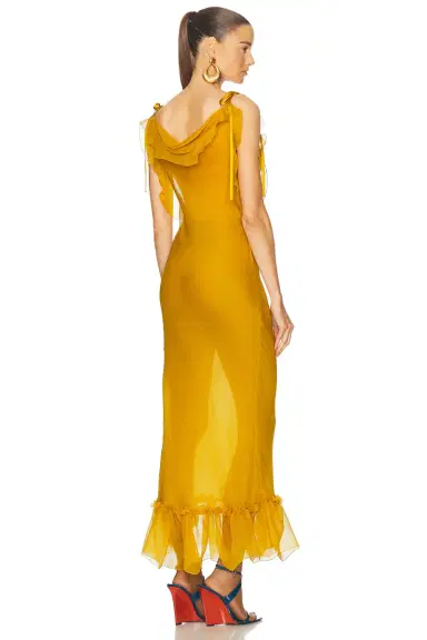 Saint Laurent Long Slip Dress | Thumbnail 3
