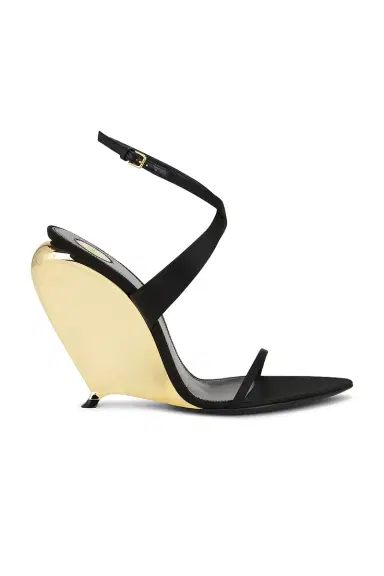 Saint Laurent Gippy Wedge Sandal | Thumbnail 1 Saint Laurent Gippy Wedge Sandal | Thumbnail 1