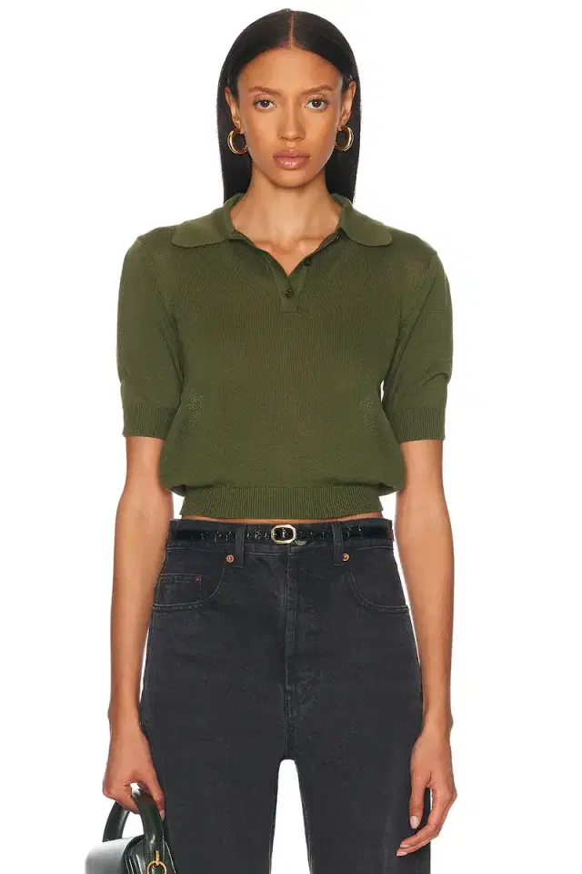 Saint Laurent Short Sleeve Polo Top
