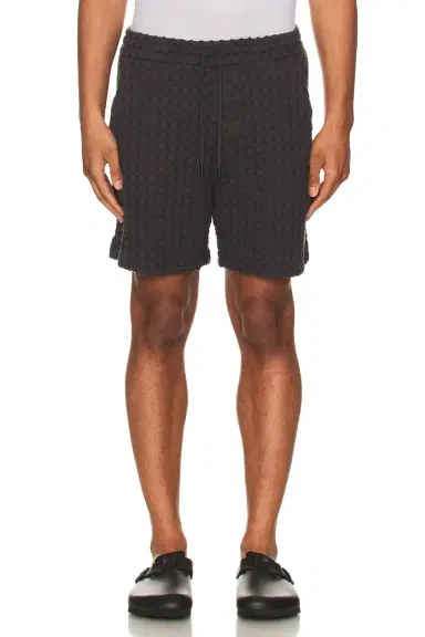 OAS Nearly Black Porto Waffle Shorts | Thumbnail 1