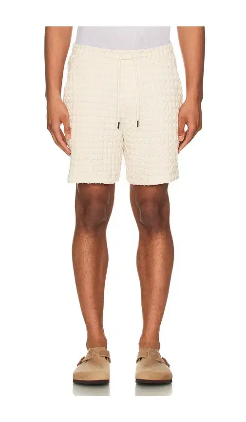 OAS Ecru Porto Waffle Shorts