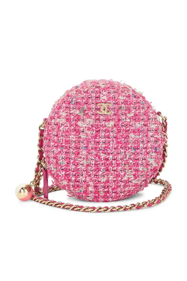 chanel Chanel Tweed Round Clutch