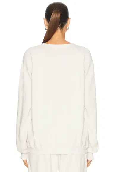 ÉTERNE Oversized Lightweight French Terry Raglan Sweatshirt | Thumbnail 3