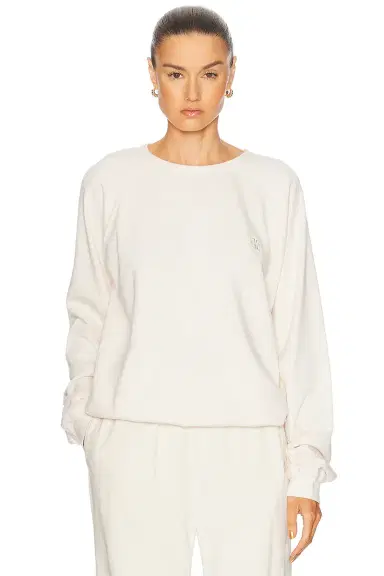 ÉTERNE Oversized Lightweight French Terry Raglan Sweatshirt | Thumbnail 1