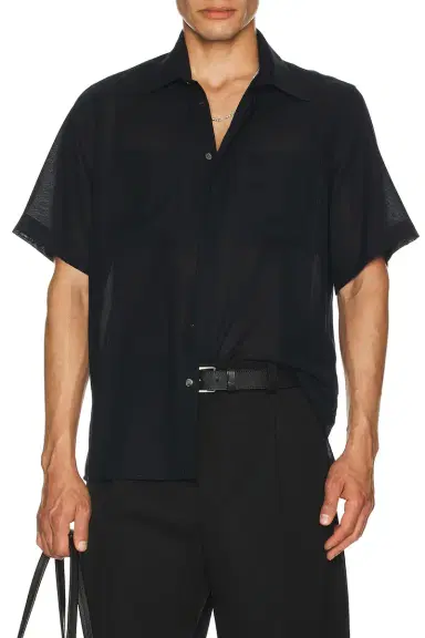 AMI PARIS Short Sleeve Classic Shirt | Thumbnail 3