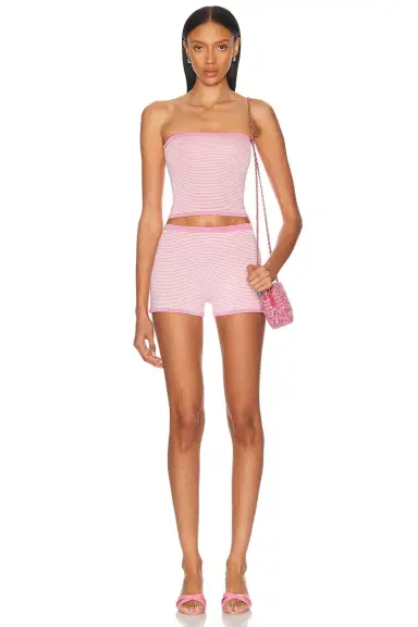 Calle Del Mar Micro Stripe Lycra Mini Short | Thumbnail 5