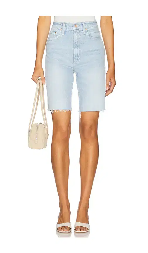 MOTHER High Waisted Rider Bermuda Short Fray