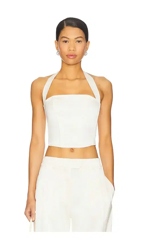 Satin Halter Corset Top