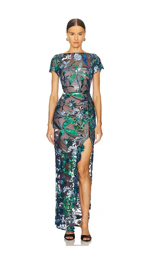 Bronx Banco Zinna Embroidered Gown