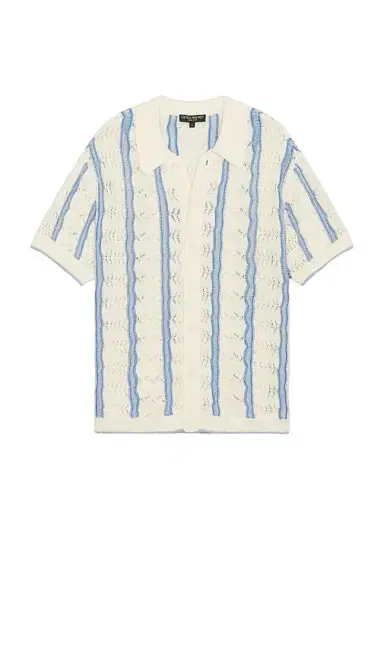 Central Park West Novelty Stitch Buttondown Shirt | Thumbnail 1 Central Park West Novelty Stitch Buttondown Shirt | Thumbnail 1