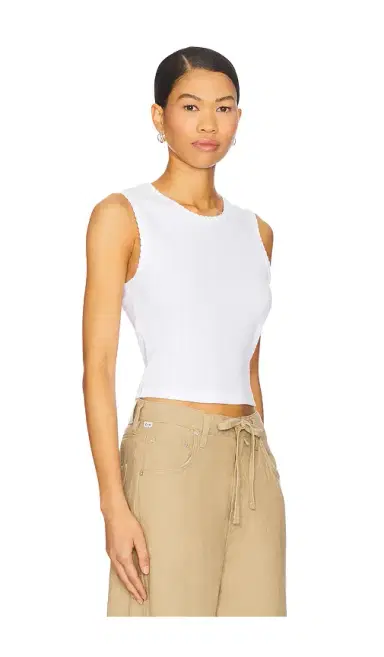 LESET Pointelle Sleeveless Crew Top | Thumbnail 2 LESET Pointelle Sleeveless Crew Top | Thumbnail 2