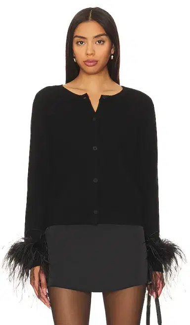 Rue Sophie Shushu Feather Cardigan | Thumbnail 1