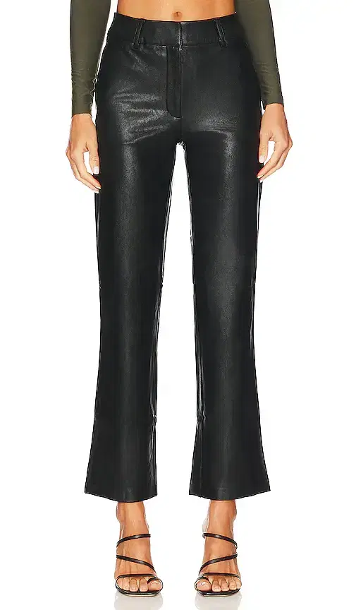 Faux Leather Full Length Trouser
