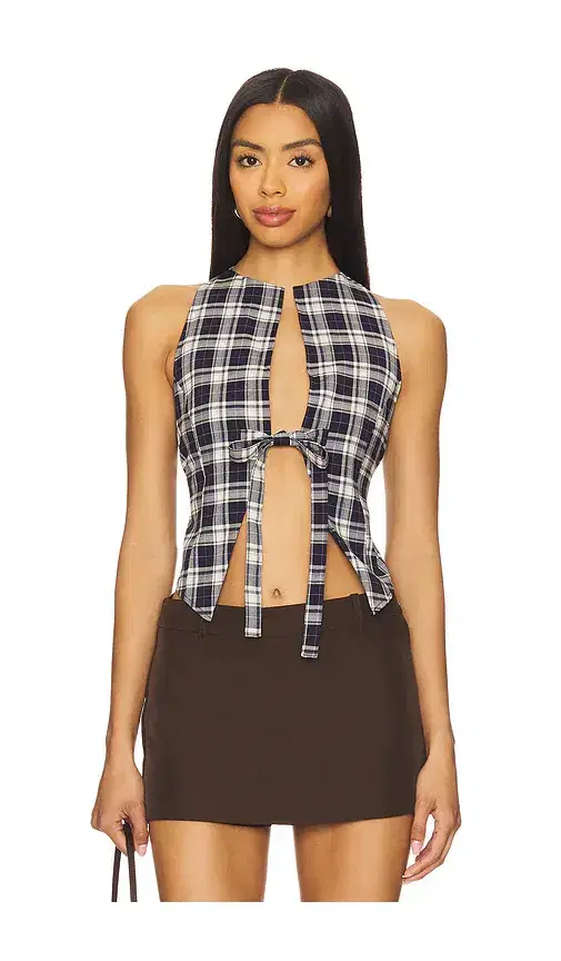 LIONESS Butterfly Tie Top