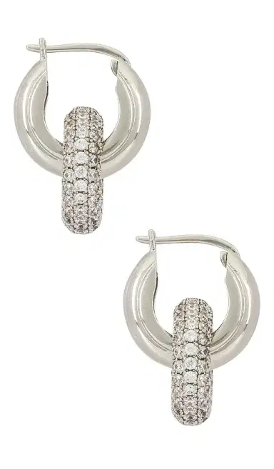 Luv AJ Pave Interlock Hoops | Thumbnail 2 Luv AJ Pave Interlock Hoops | Thumbnail 2