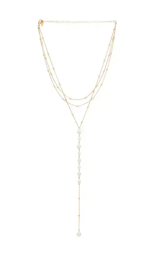 Ettika Pearl Dreams Layered Lariat Necklace