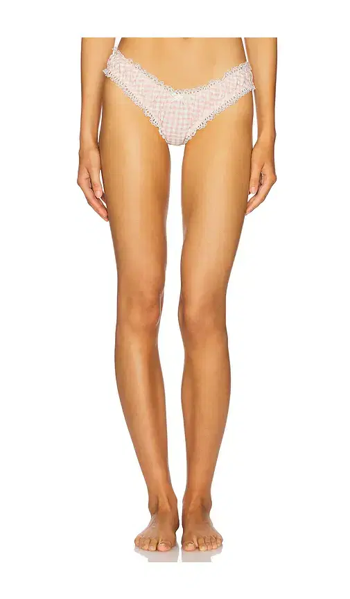 For Love & Lemons Petal Gingham Thong Panty