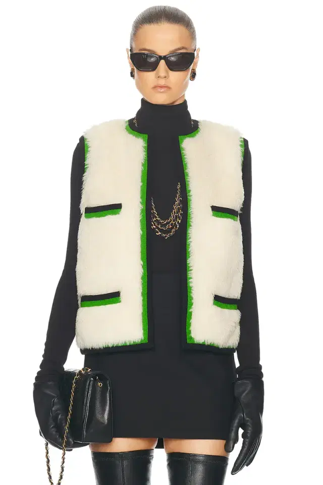 chanel Chanel 1994 Alpaca Fur CC Vest