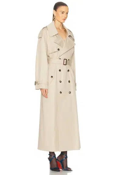 Saint Laurent Long Trench Coat | Thumbnail 3 Saint Laurent Long Trench Coat | Thumbnail 3