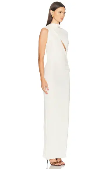 Atlein One Shoulder Cut Out Draped Dress | Thumbnail 2