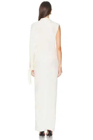 Atlein One Shoulder Cut Out Draped Dress | Thumbnail 4
