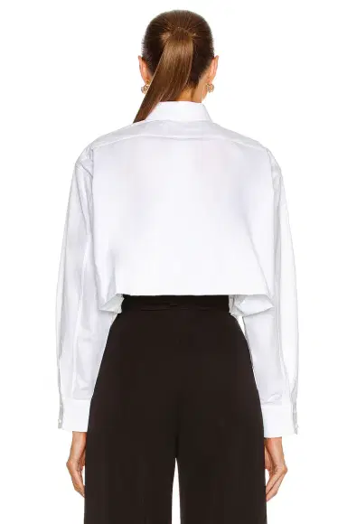 Alaïa Cotton Poplin Long Sleeve Top | Thumbnail 4 Alaïa Cotton Poplin Long Sleeve Top | Thumbnail 4