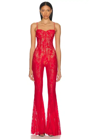 Norma Kamali Underwire Fishtail Jumpsuit With Bodysuit | Thumbnail 1