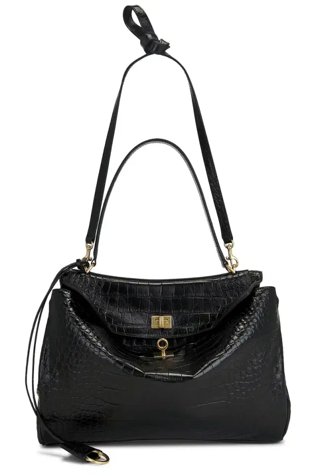 Rodeo Embossed Croc Medium Top Handle Bag