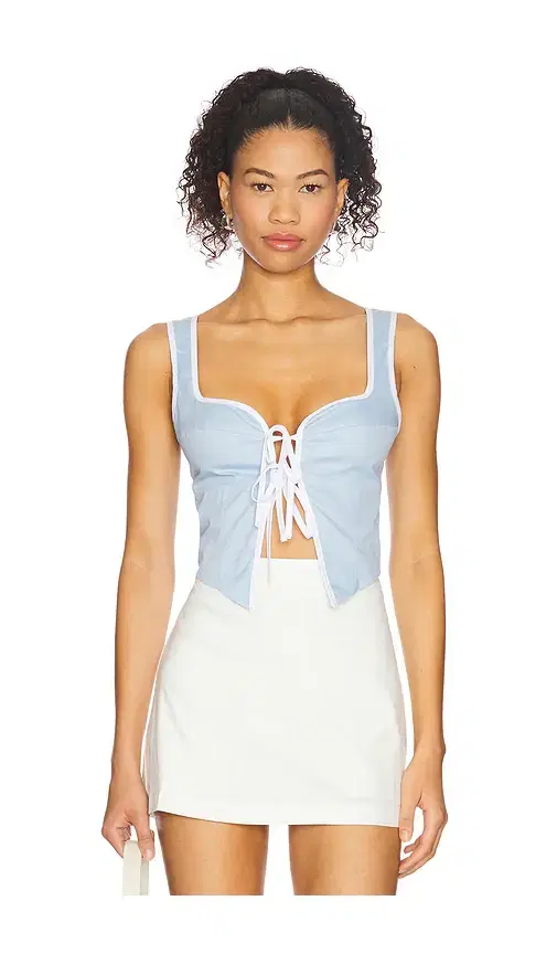 MORE TO COME Amelie Tie Front Top
