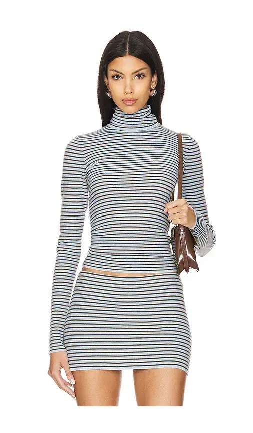 Frankies Bikinis Tucker Cloud Knit Turtleneck Sweater