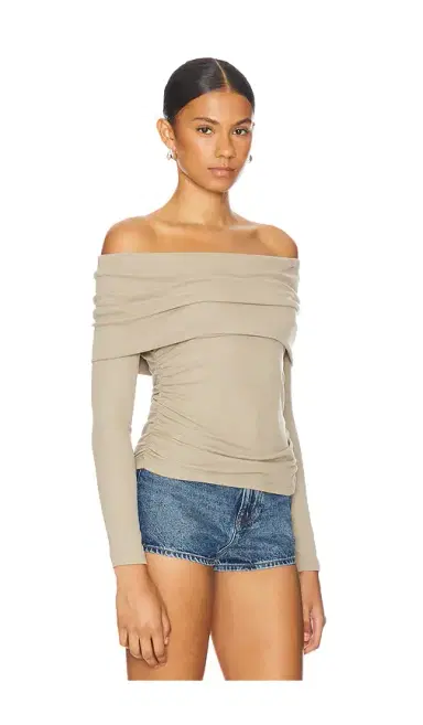 LNA Liya Ribbed Fold Over Top | Thumbnail 2