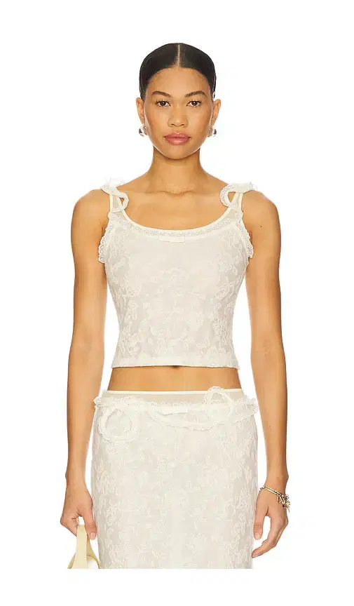 MARRKNULL Lace Layered Top