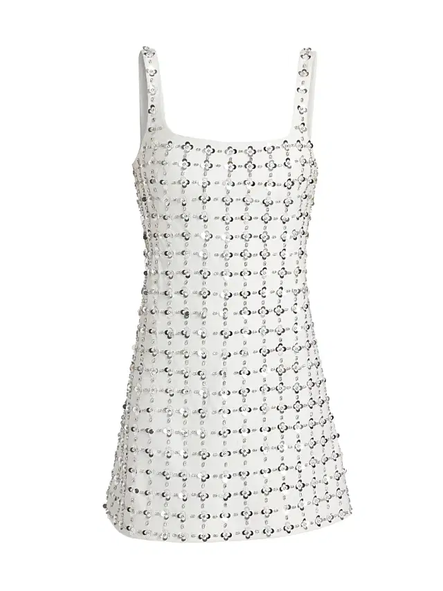 Women's Ziva Sequined Minidress - White Multi