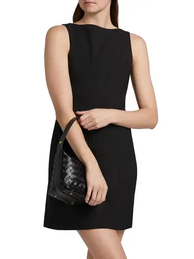 Theory Women's Boatneck Sheath Minidress - Black | Thumbnail 3