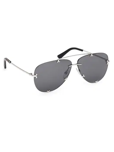 PUCCI Women's 61MM Aviator Sunglasses - Silver Black Smoke | Thumbnail 8 PUCCI Women's 61MM Aviator Sunglasses - Silver Black Smoke | Thumbnail 8