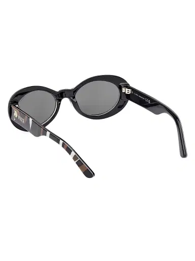 PUCCI Women's 53MM Oval Sunglasses - Black Marmo Smoke | Thumbnail 4 PUCCI Women's 53MM Oval Sunglasses - Black Marmo Smoke | Thumbnail 4