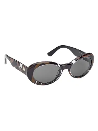 PUCCI Women's 53MM Oval Sunglasses - Black Marmo Smoke | Thumbnail 8 PUCCI Women's 53MM Oval Sunglasses - Black Marmo Smoke | Thumbnail 8