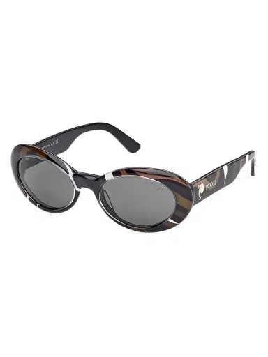 PUCCI Women's 53MM Oval Sunglasses - Black Marmo Smoke | Thumbnail 1 PUCCI Women's 53MM Oval Sunglasses - Black Marmo Smoke | Thumbnail 1