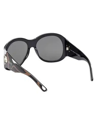 PUCCI Women's 59MM Geometric Sunglasses - Black Marmo Smoke | Thumbnail 4 PUCCI Women's 59MM Geometric Sunglasses - Black Marmo Smoke | Thumbnail 4