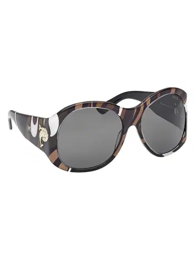 PUCCI Women's 59MM Geometric Sunglasses - Black Marmo Smoke | Thumbnail 8 PUCCI Women's 59MM Geometric Sunglasses - Black Marmo Smoke | Thumbnail 8