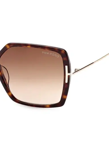 Tom Ford Women's Joanna 59MM Rectangular Sunglasses - Shiny Dark | Thumbnail 3 Tom Ford Women's Joanna 59MM Rectangular Sunglasses - Shiny Dark | Thumbnail 3