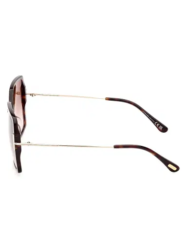 Tom Ford Women's Joanna 59MM Rectangular Sunglasses - Shiny Dark | Thumbnail 4 Tom Ford Women's Joanna 59MM Rectangular Sunglasses - Shiny Dark | Thumbnail 4