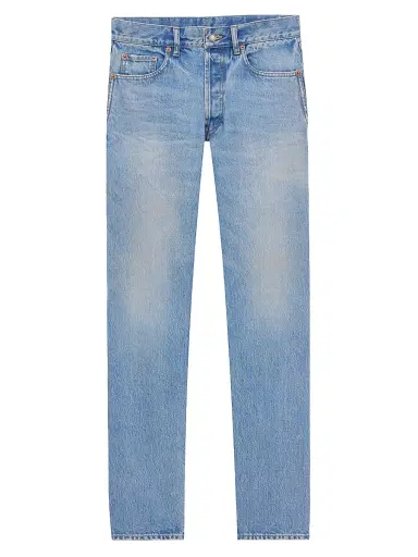 Saint Laurent Men's Mick Long Jeans in Denim - Nonza Blue - Size 33 | Thumbnail 1