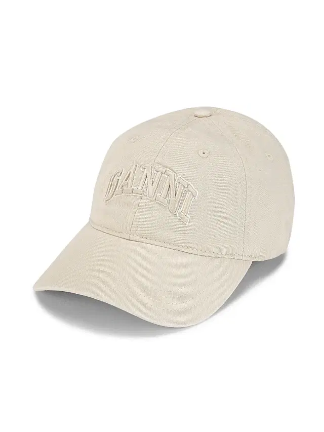 Ganni Women's Washed Cotton Canvas Cap - Egret