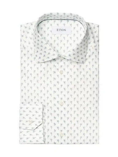 Eton Men's Contemporary-Fit Palm Tree Print Shirt - Blue | Thumbnail 2